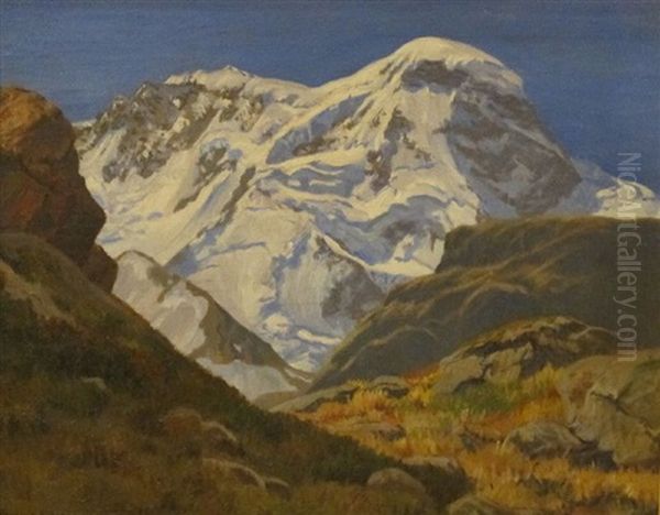 Le Breithorn, Zermatt Oil Painting by Regnault Sarasin