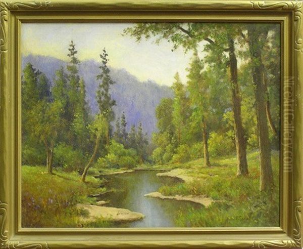 Summer Afternoon In The Sierras Oil Painting by Herbert Sartelle