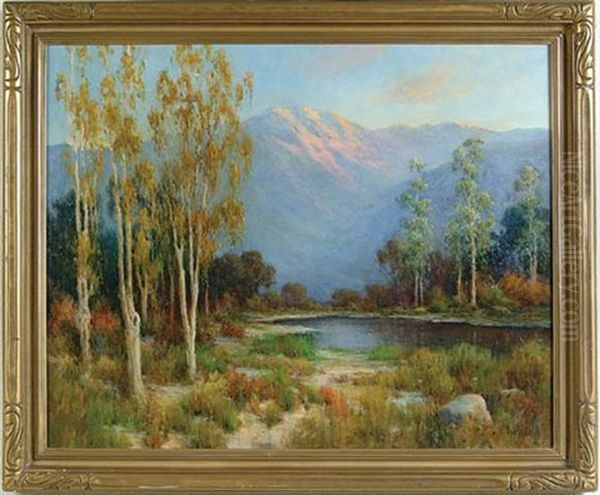 California Mountain Glow Oil Painting by Herbert Sartelle