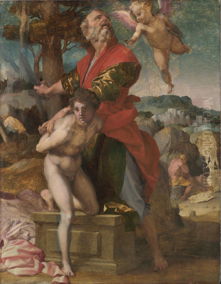 The Sacrifice Of Isaac Oil Painting by Andrea Del Sarto