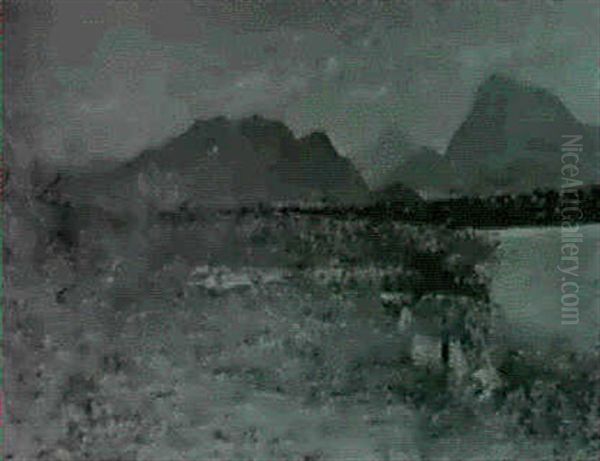 Salt Marshes Of Victoria Oil Painting by Giulio Aristide Sartorio