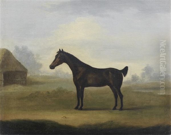 Nickel, In A Landscape Oil Painting by Francis Sartorius