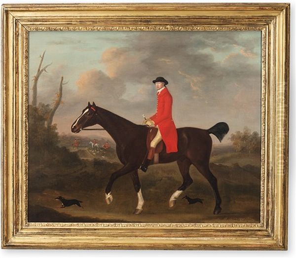 Gentleman Zu Pferd, Begleitet Von Zwei Terriers Oil Painting by Francis Sartorius