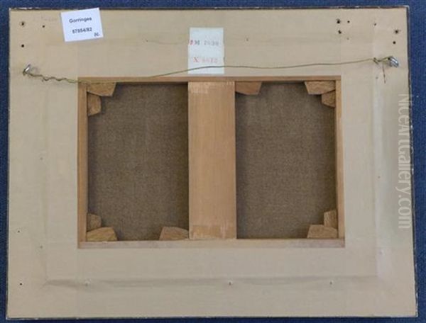 Huntsmen Taking A Fence And In Woodland (pair) Oil Painting by Francis Sartorius