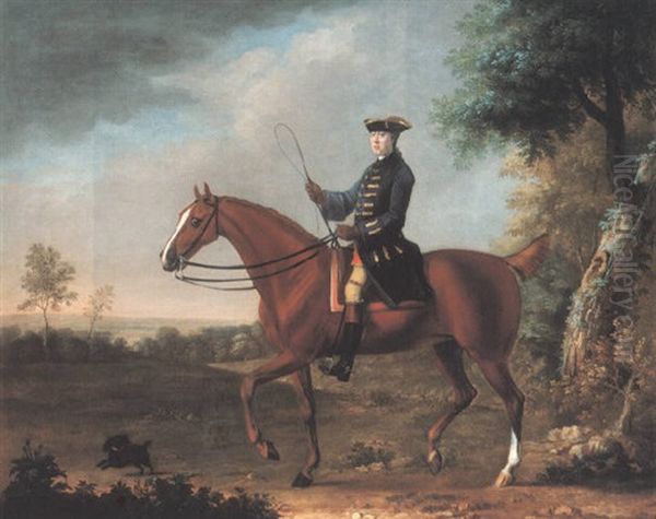 A Gentleman On His Chestnut Hunter Oil Painting by Francis Sartorius