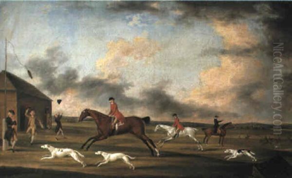 The Match Between The Hounds Of Hon. John Smith Barry And Hugo Meynell Oil Painting by Francis Sartorius