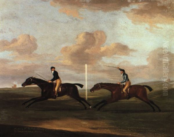 The Race For The King's Plate At Newmarket Won By 'tottnridge' Oil Painting by Francis Sartorius