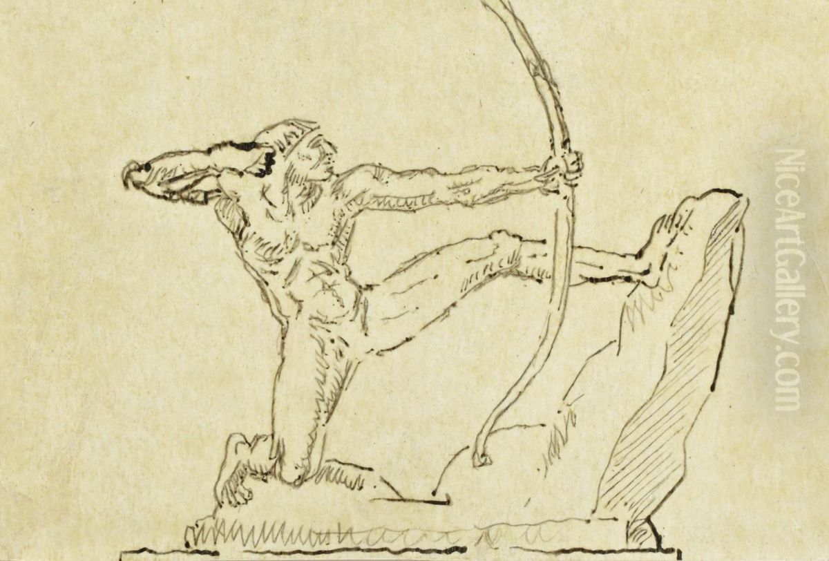 Etude Pour L'heracles Oil Painting by Emile-Antoine Bourdelle