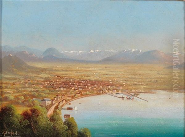 View Of Bregenz Oil Painting by Hubert Sattler
