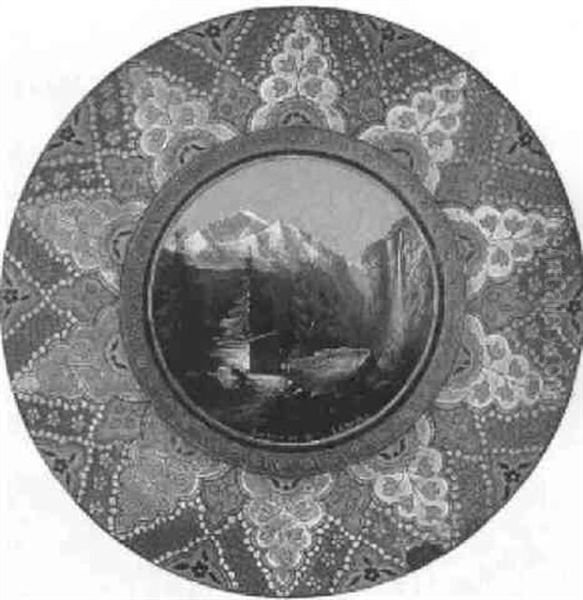 Jungfrau Und Staubbachfall Oil Painting by Hubert Sattler