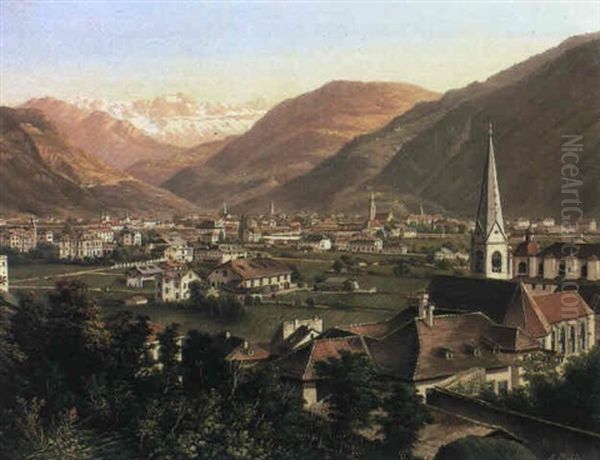 Ansicht Von Bozen Oil Painting by Hubert Sattler