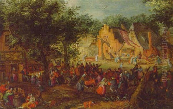 A Village Kermesse Oil Painting by Jacob Savery the Elder