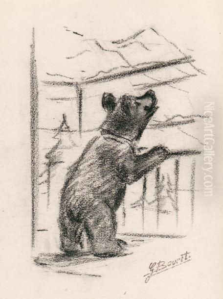 Petit Ourson Au Balcon Oil Painting by Germaine Bouret