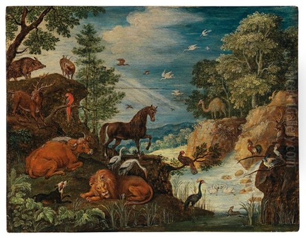 A Landscape With Animals Oil Painting by Roelandt Savery