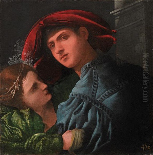 Ein Liebespaar, Gli Amanti Oil Painting by Giovanni Girolamo Savoldo