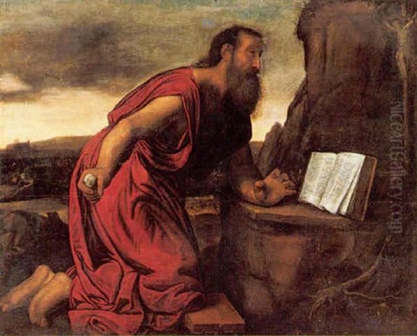 The Pentinent Saint Jerome Oil Painting by Giovanni Girolamo Savoldo