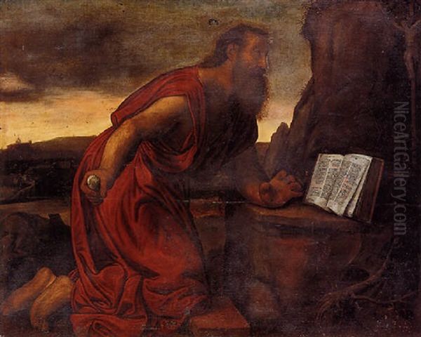 Saint Jerome Oil Painting by Giovanni Girolamo Savoldo