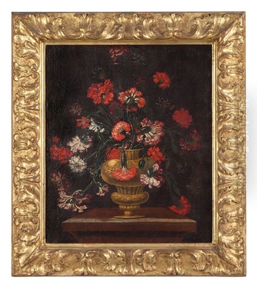Vaso Di Fiori Oil Painting by Andrea Scacciati I