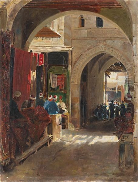 In Kairo Oil Painting by Adolfo Scarselli