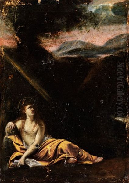Die Bussende Maria Magdalena Oil Painting by Ippolito Scarsella (see Scarsellino)