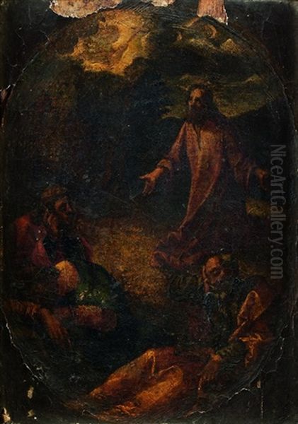 Le Christ Au Jardin Des Oliviers Oil Painting by Ippolito Scarsella (see Scarsellino)
