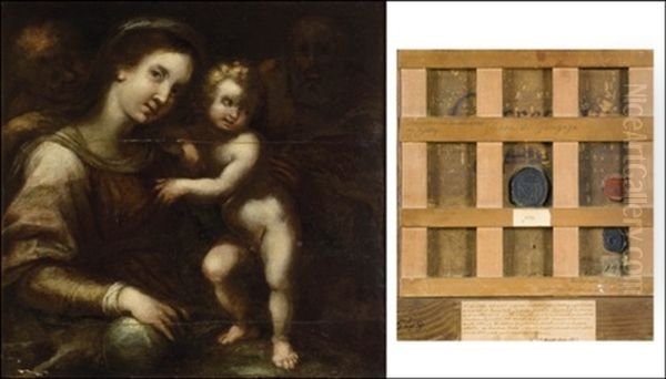 Madonna Ja Lapsi Oil Painting by Ippolito Scarsella (see Scarsellino)