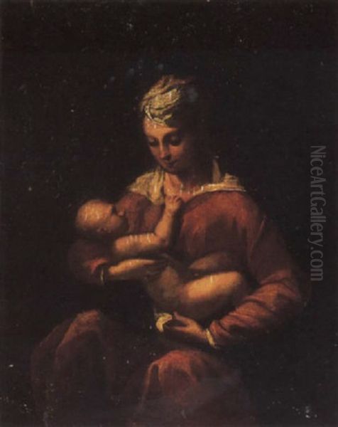 The Madonna And Child Oil Painting by Ippolito Scarsella (see Scarsellino)