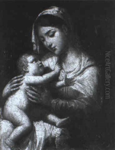 The Madonna And Child Oil Painting by Ippolito Scarsella (see Scarsellino)