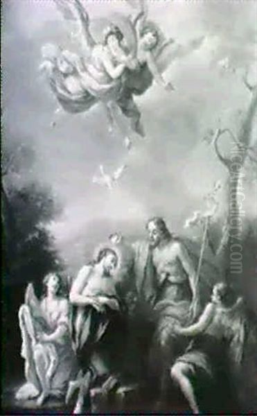 Le Christ Et La Samaritaine Oil Painting by Ippolito Scarsella (see Scarsellino)