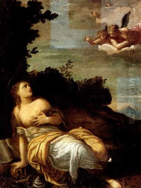 Mary Magdalene Oil Painting by Ippolito Scarsella (see Scarsellino)