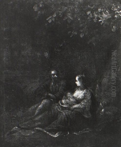 The Rest On The Flight Into Egypt Oil Painting by Ippolito Scarsella (see Scarsellino)