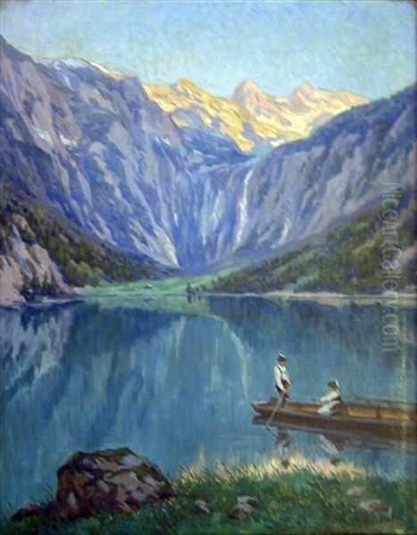 Obersee Oil Painting by Wilhelm M. Schacht
