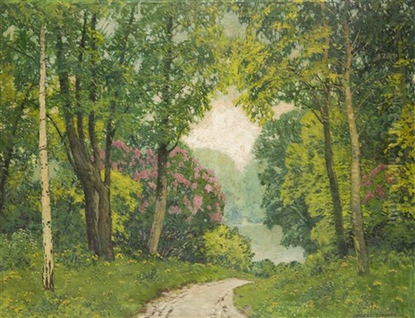 The Road To The Water Oil Painting by Karl Schadt