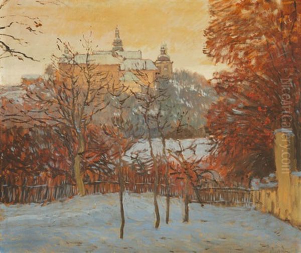 Svata Hora By Pribram Oil Painting by Karl Schadt