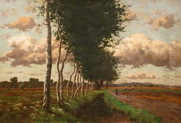 Brzozy Oil Painting by Carl M. Schaette