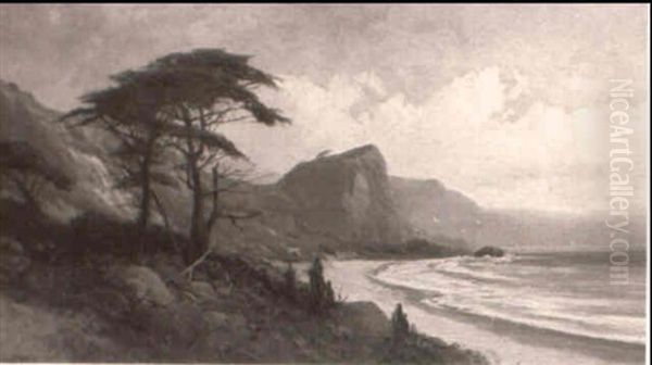Coast Near Monterey, California Oil Painting by Frederick Ferdinand Schafer