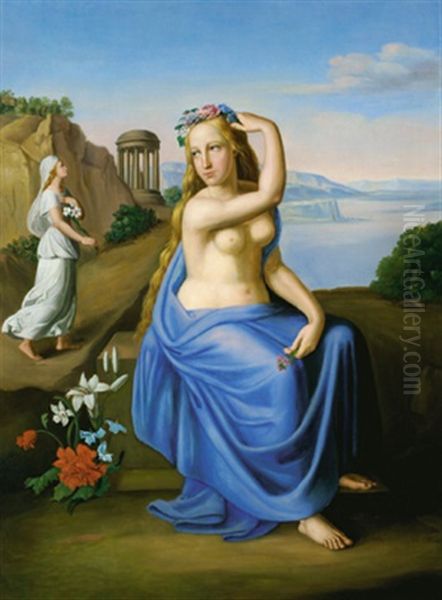 Allegorie Des Fruhlings Oil Painting by Anton Schaller