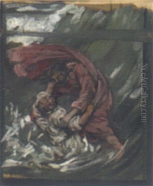 Biblische Szene Oil Painting by Edwin Scharff