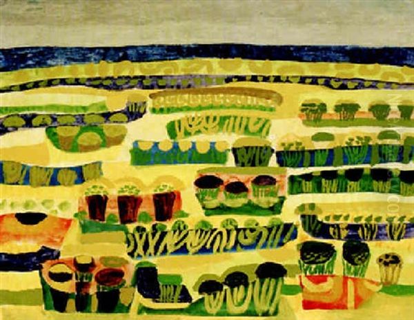 Garten Am Meer Oil Painting by Edwin Scharff