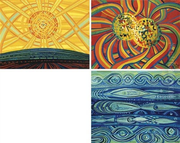 Der Requiem-zyklus (collection Of 119 Works) Oil Painting by Josef Scharl