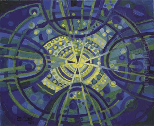 Universum Oil Painting by Josef Scharl