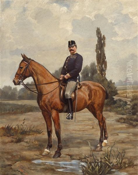 General Der Infanterie Zu Pferd Oil Painting by Eduard Scharlach