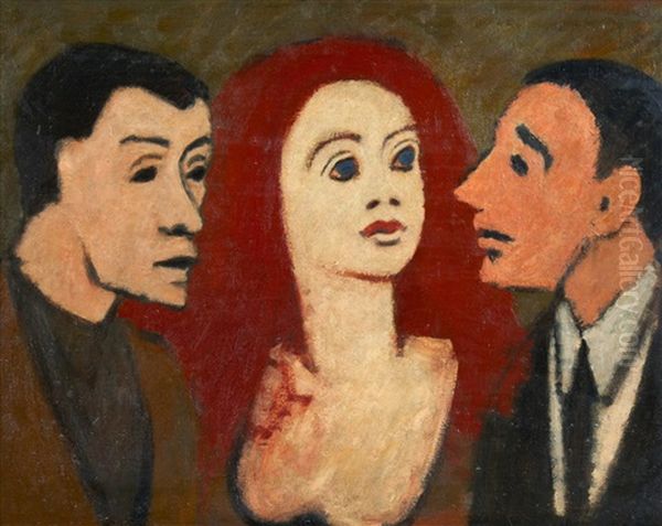 Drei Kopfe Oil Painting by Kurt Scheele