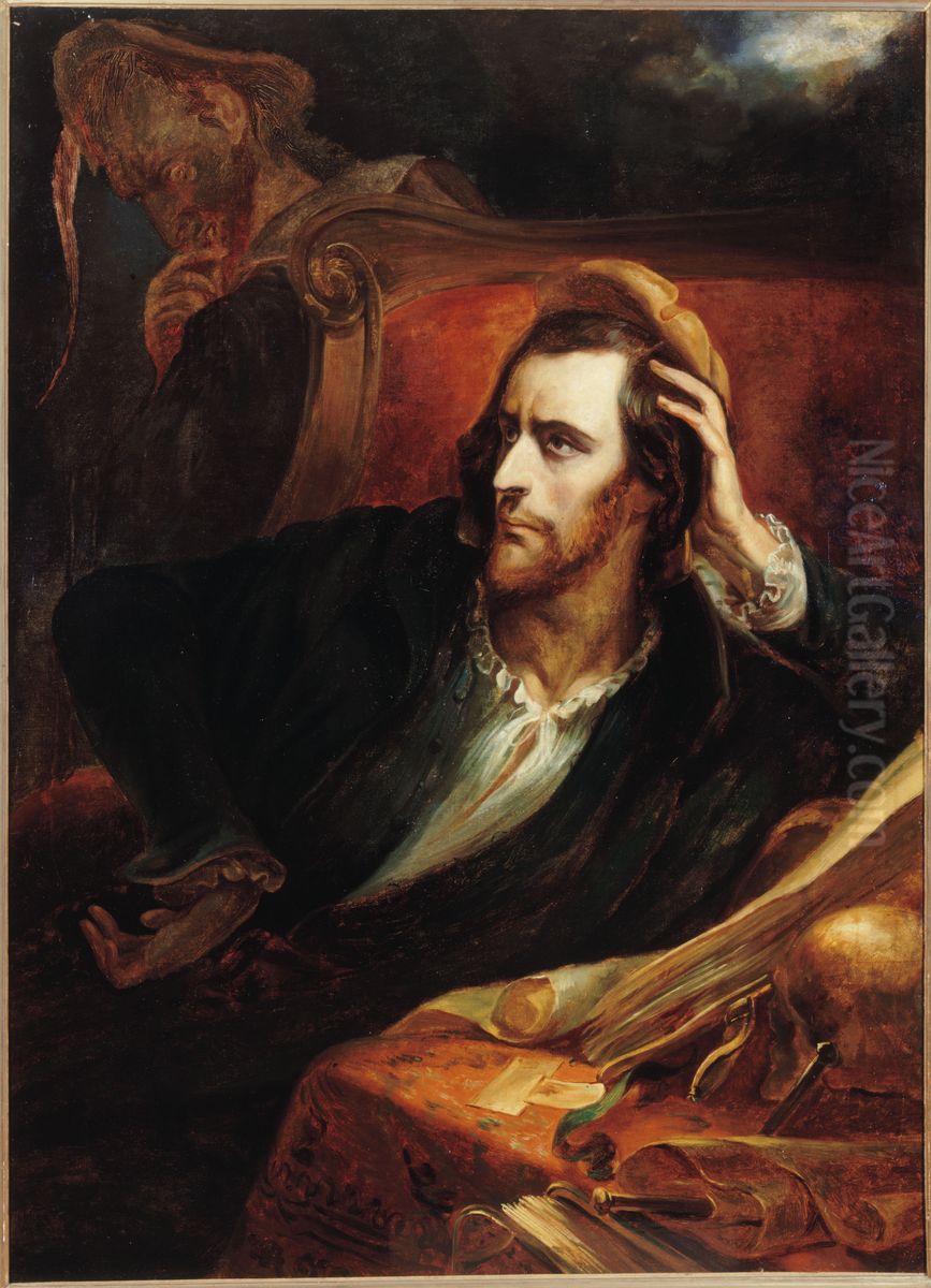 Faust Dans Son Cabinet Oil Painting by Ary Scheffer