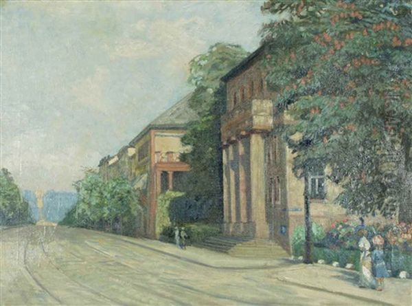 Kassel. Torhaus Am Wilhelmshoher Platz Oil Painting by Paul Scheffer