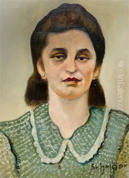 Portrat Einer Frau Oil Painting by Hugo Scheiber