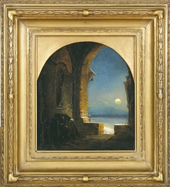 Der Pilger Oil Painting by Caspar Johann Nepomuk Scheuren