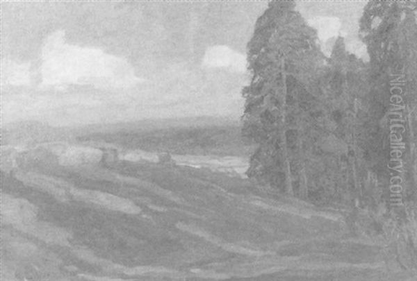 Alblandschaft Im Spatsommer Oil Painting by Karl Schickhardt