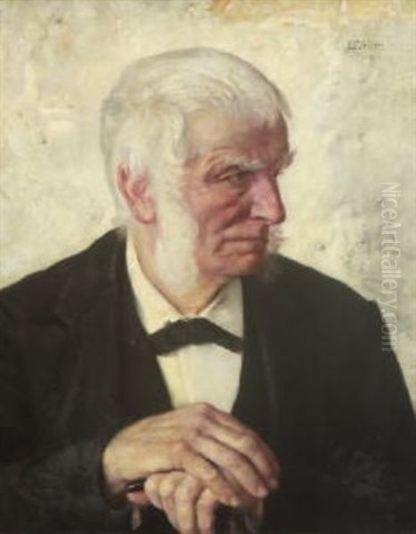 Bildnis Eines Alten Mannes Oil Painting by Fritz Schider