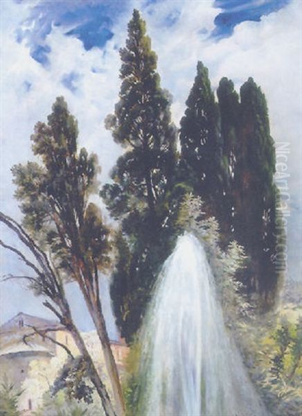 Garten Villa D'este Oil Painting by Fritz Schider